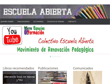 Tablet Screenshot of colectivoescuelaabierta.org